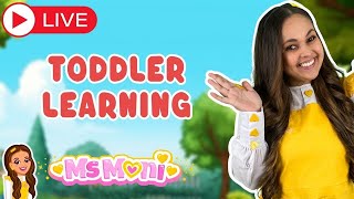 🔴 24\/7 Baby \& Toddler Learning Livestream | Kids Songs \& Nursery Rhymes | Ms Moni