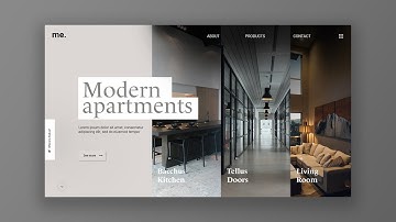 Website UI Design Tutorial - Modern Apartment Website Design using Adobe Photoshop - Fazil Studio