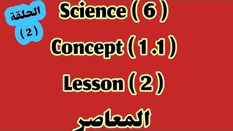 ساينس 6/ Concept 1.1/ lesson 2/ المعاصر