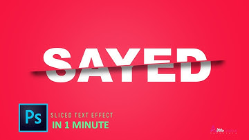 Photoshop  Beginner | Sliced Text Effect | 1 Minute Tutorial