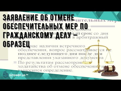 Заявление об отмене обеспечительных мер по гражданскому делу — образец