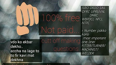 Top questions ISRO DRDO SAIL OFRC DMRC for FITTER TURNER MACHINIST