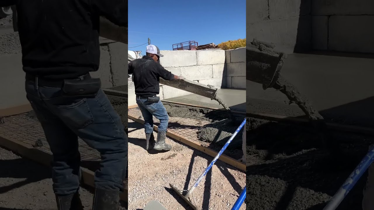 Using Our Chute On Short Load Concrete Trucks 