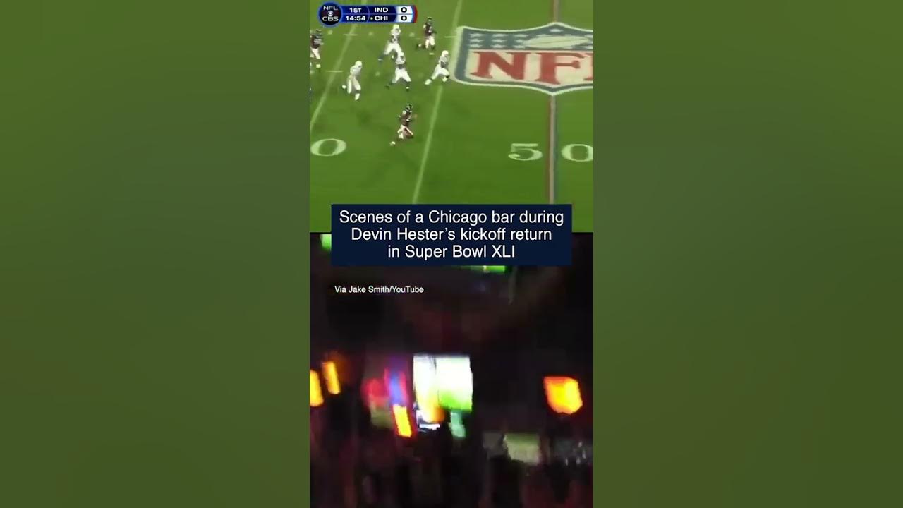 A Chicago Bar during Devin Hester's Super Bowl Return ๐ฅ #shorts #chicagobears #nfl #football A Chicago Bar during Devin Hester's Super Bowl Return ๐ฅ #shorts #chicagobears #nfl #football