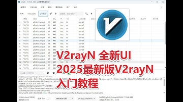 V2rayN基础入门教程教程 2025桌面科学上网方法工具v2rayN全新UI改版 v2rayN从安装到入门简单高速使用教程