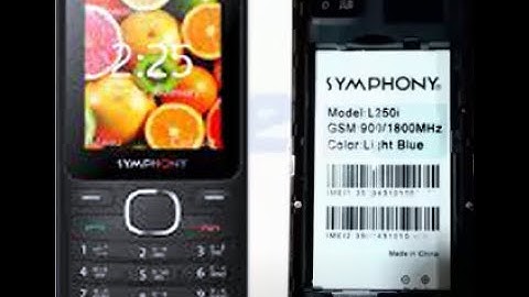 How to symphony l250i flash file