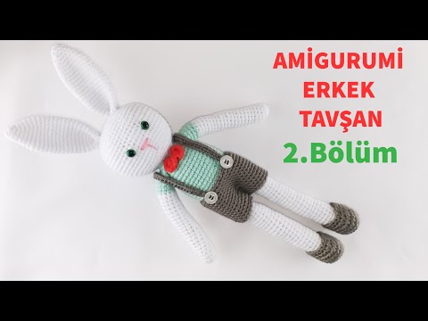 Amigurumi Örgü Erkek Tavşan Yapımı /  Kafa, Kulak ve Ağız Yapılışı 2/3 (Gül Hanım)