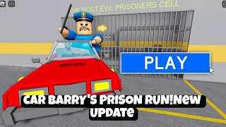 CAR BARRY'S PRISON RUN!New Update Roblox New scarry obby Walkthrough FULL GAME #roblox #scaryobby