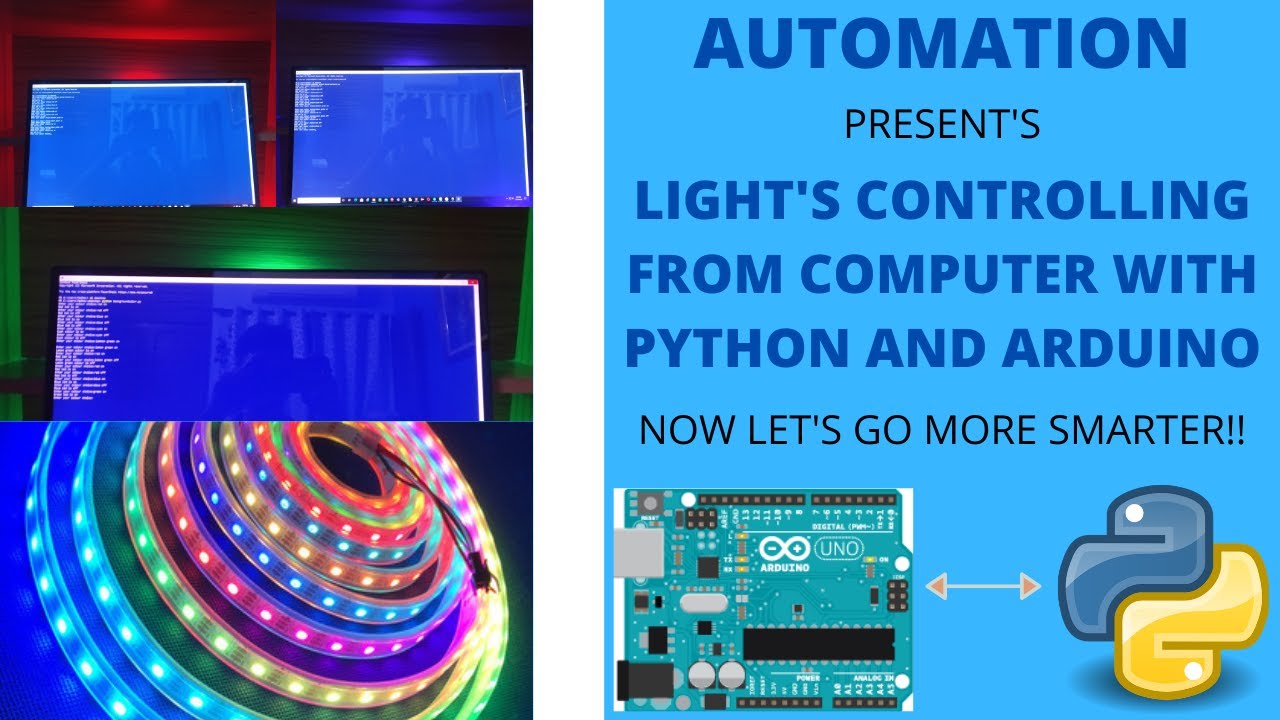 RGB LIGHT'S CONTROLLING FROM COMPUTER WITH PYTHON AND ARDUINO - YouTube