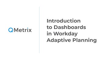 Introduction to Dashboards in Workday Adaptive Planning