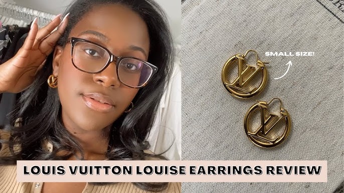 LOUIS VUITTON LOUISE HOOP EARRINGS REVIEW! WEAR & TEAR