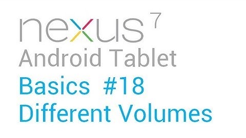 Google Nexus 7 - Basics: #18 Multiple Volume Levels