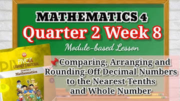 MATH 4 QUARTER 2 WEEK 8 || How to Compare, Arrange and Round-Off Decimals / #pivot #grade4lesson
