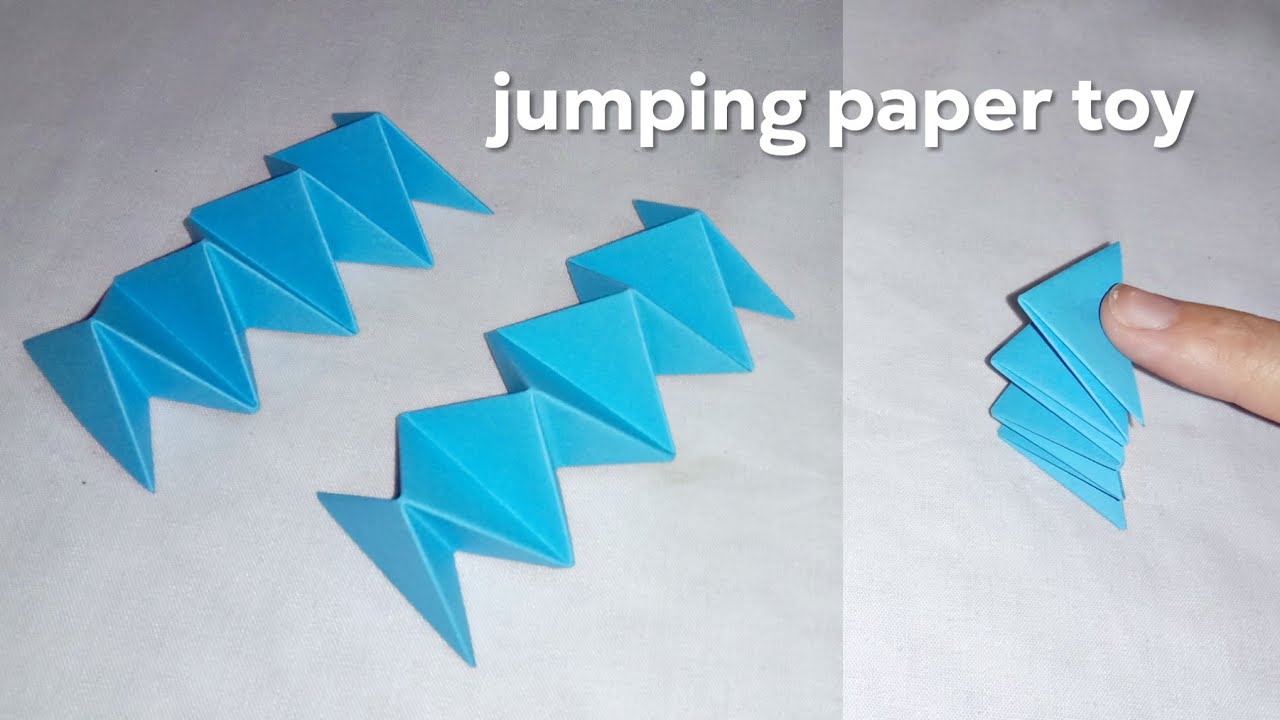 jumping paper toy - origami tutorial - origami step by step | SARAH DELLASA