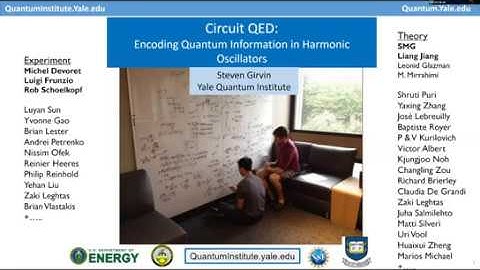 Steven Girvin (Yale): Circuit QED theory & exp, Encoding quantum information in harmonic oscillators