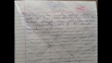 Construct an isosceles triangle whose base is 8cm and altitude 4cm and then another triangle whose