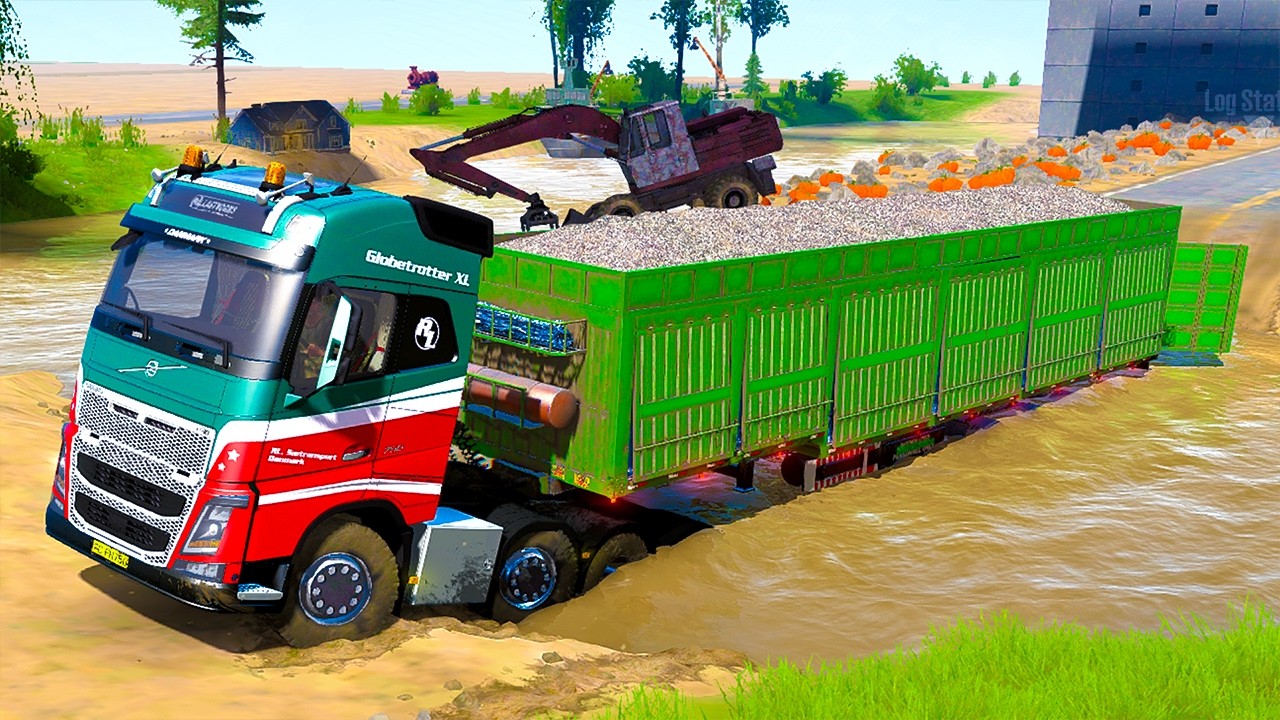 Extreme Mountain Road Driving MudRunner Gameplay #112 | Driver Skills  #spintires #mudrunner