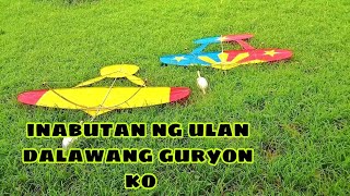 Naulanan dalawa kong SARANGGOLA o Guryon. Jet Kite and pickachu