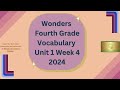 Fourth Grade Vocabulary Quiz