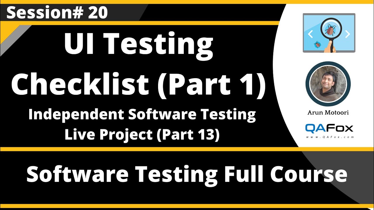 Session 20 UI Testing Checklist GUI Part 1 YouTube session-20-ui-testing-checklist-gui-part-1-youtube