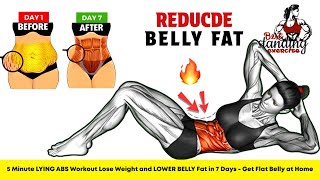5 Minute LYING ABS Workout ✔ Lose Weight and LOWER BELLY Fat in 7 Days | Get Flat Belly at Home