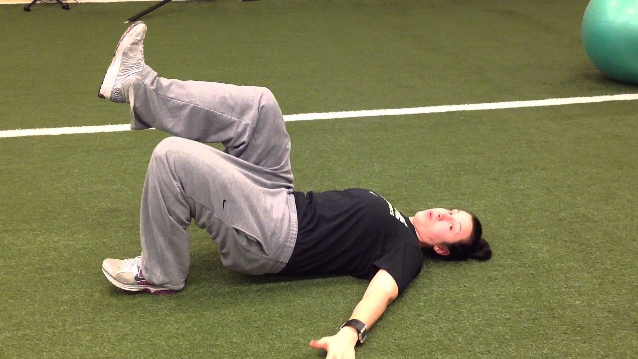 Single Leg Glute Bridge Bent Knee YouTube