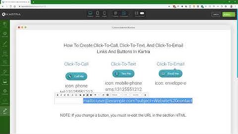 How To Create Kartra Click-To-Call (tel), Text (sms), And Email (mailto) Links And Buttons