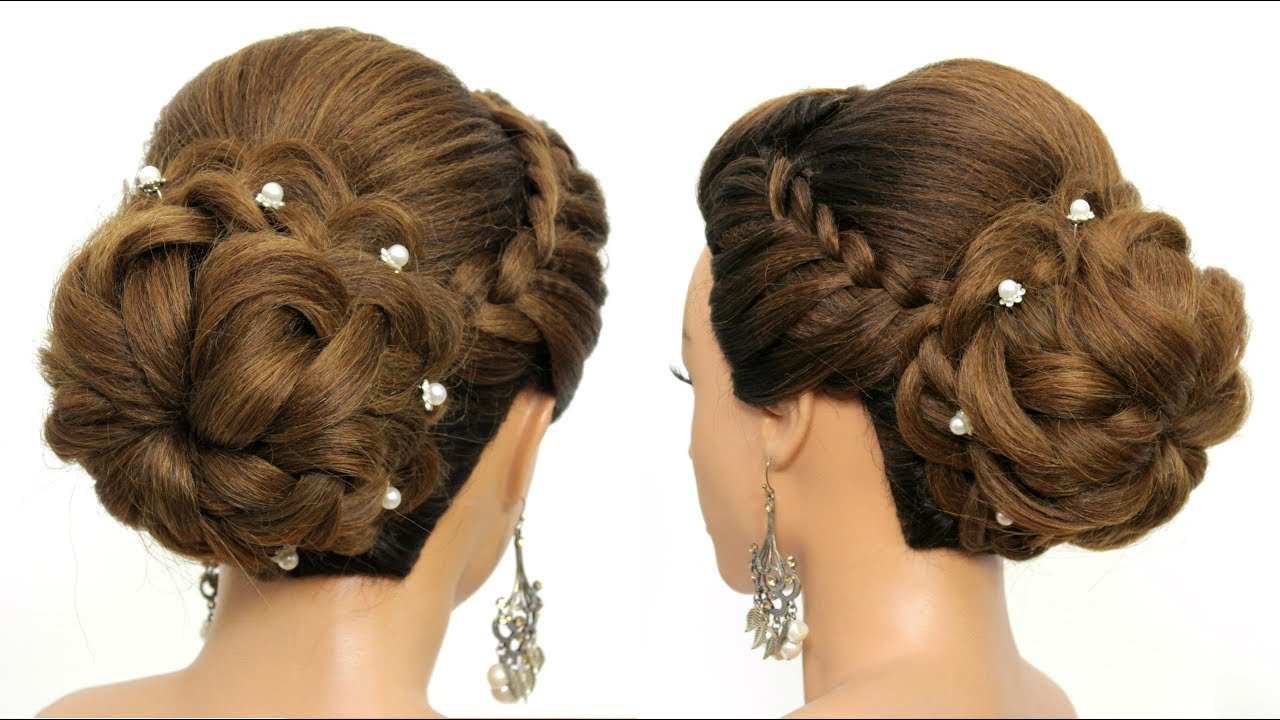 Easy Bridal Hairstyle Tutorial For Long Hair Wedding Updo