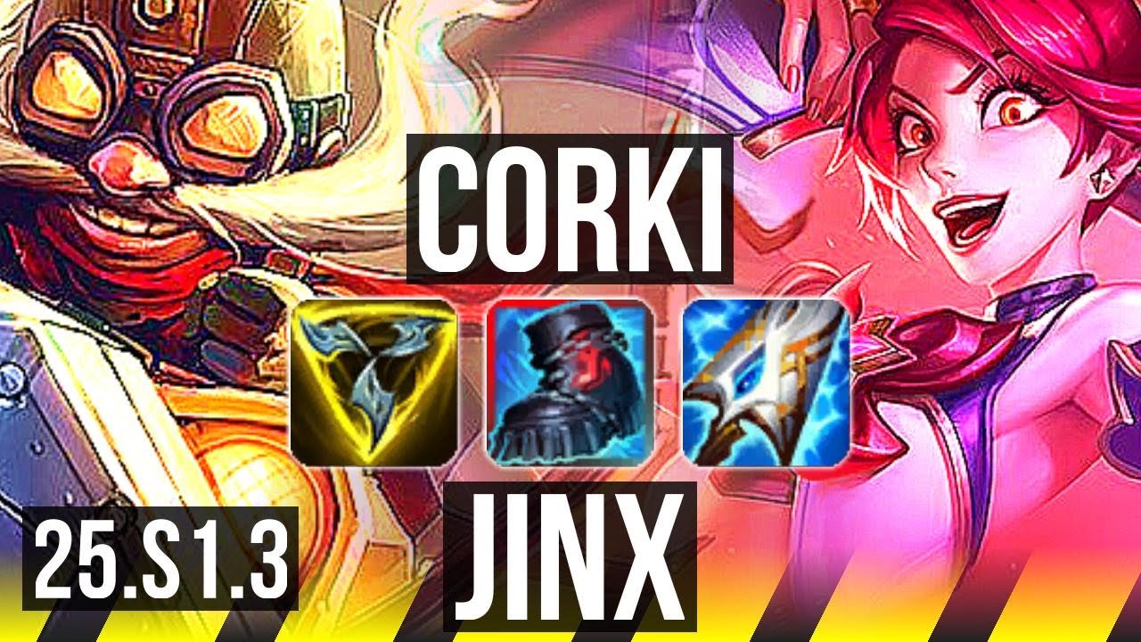 CORKI & Fiddlesticks vs JINX & Poppy (ADC) | 14/3/4 | KR Master | 25.S1.3