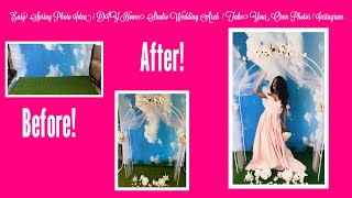 Easy Spring Photo Idea | DIY Home Studio Wedding Arch  | Take Your Own Photos | Instagram