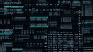 HUD Futuristic Technology Digital Big Data Number Code Screen Information Display | Motion Graphics