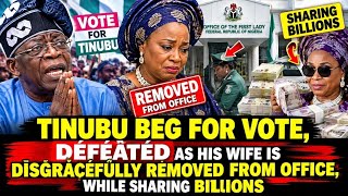 TINUBU BEG FOR VOTE, DÉFÉÂTÉD AS HIS WIFE IS DĪSGRÁÇÉFŮLLY REMOVED FROM OFFICE, SHARING BILLIONS