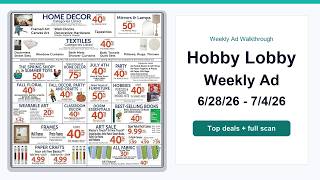 Hobby Lobby Weekly Ad (6/28/26 - 7/4/26) Best Deals