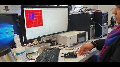 Large area E skin (Tactile sensing) with high sensitivity and display
