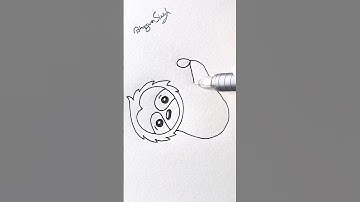 Simple Drawing Shorts। Sloth 🦥 Drawing   #viral_#drawing_#shorts #art