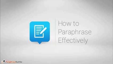 8 Steps to Effective Paraphrasing