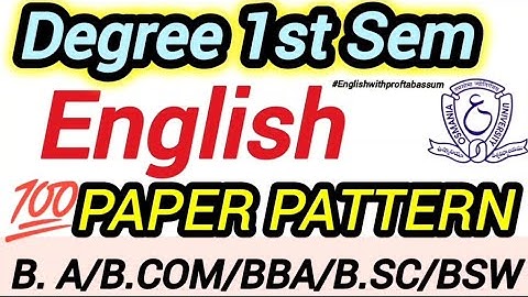 🎯Degree 1st Semester English ✅NEW Paper pattern 2025 🔥Explained 📚 | Osmania University #1stsem  