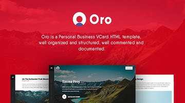 Oro - Personal Business vCard HTML Template | Themeforest Website Templates and Themes
