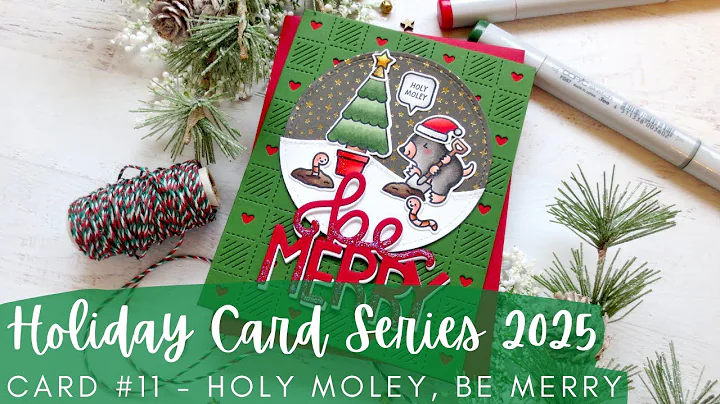 Holiday Card Series 2025 #11 | Lawn Fawn NEW RELEASE | Copic Coloring Christmas Tree Planting Scene