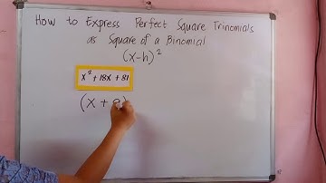 Module 1. Lesson 2C. Activity 2: Perfect Square Trinomial to Square of a Binomial