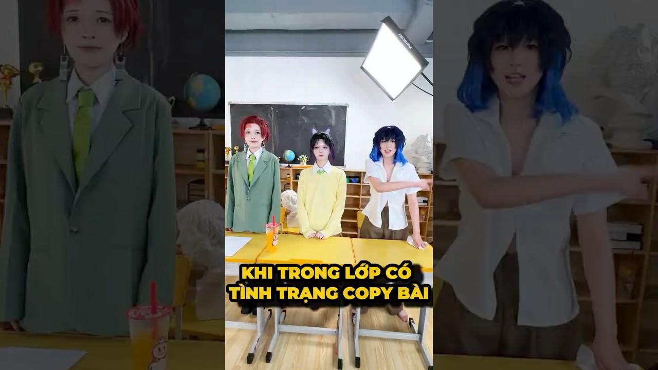 Khi lớp học có copy bài🥹-Lớp học Diệt Quỷ#cosplay #shorts #minnacosplay