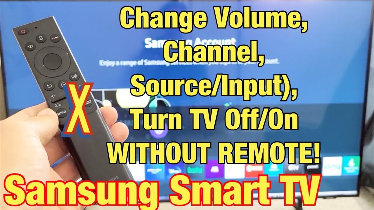 ¿Cómo cambio mi configuración de Samsung TV sin un control remoto?