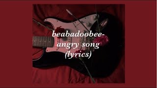 Miniatura del video "beabadoobee- angry song (lyrics)"