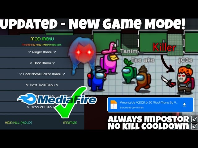 🔥AMONG US MOD MENU🔥 V.2021.3.9, Always Imposter No Kill Cooldown