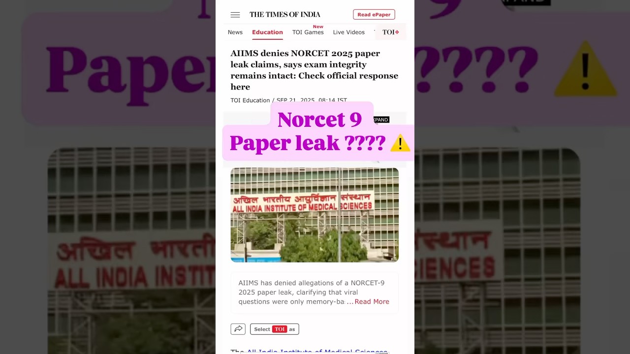 ⚠️⚠️Norcet 9 paper leak news‼️Update  