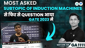 Question again came from Most asked Subtopic of Induction Machines in GATE 2023 || Mayank Sir
