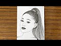 كيفية رسم أريانا غراندي بسهولة رسم أريانا غراندي رسم سهل للبنات رسومات سهلة 