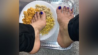 Crushing food with feet (thanksgiving sides edition)