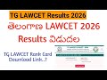 TG LAWCET 2026 Results ||TG LAWCET Rank Card ||TG LAWCET Rankcard Link||Telangana LAWCET 2026 Result