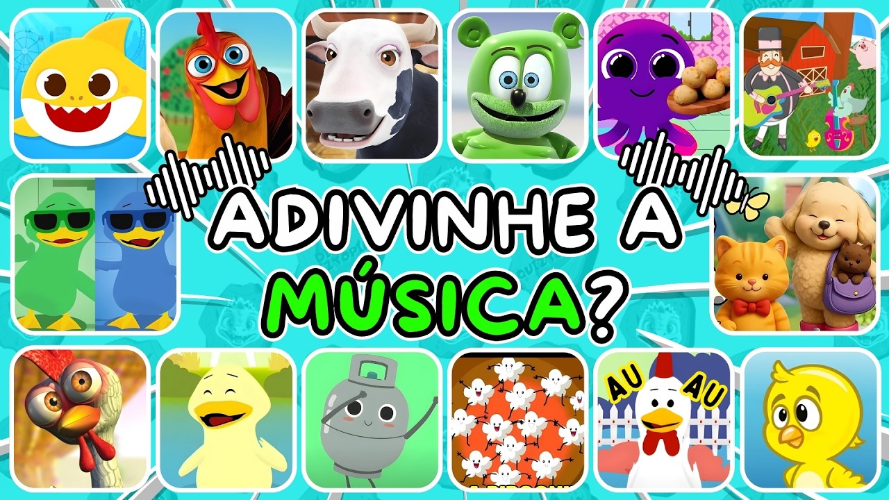 😍🎶❤️ Adivinhe as Melhores Músicas do Universo Infantil🎵 Galinha Pintadinha, Bento e Totó, Baby Shark